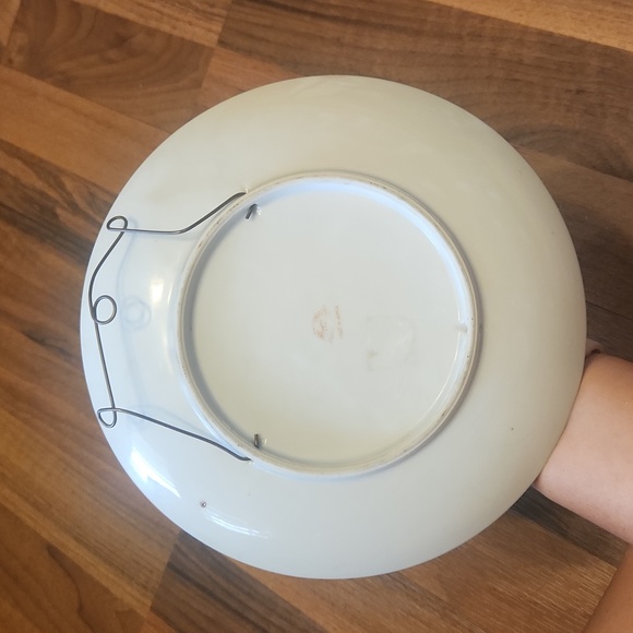 Vintage Japanese Porcelain Handpainted Dislay Plate Flying Ducks Over Water - Picture 6 of 9